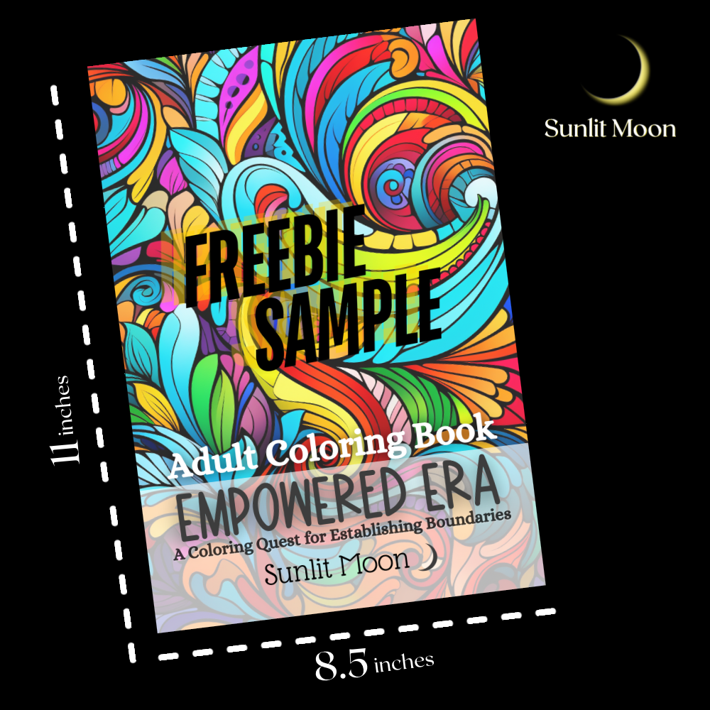 FREE SAMPLE - Empowered Era: A Colouring Quest for Establishing Boundaries - Adult Colouring Book