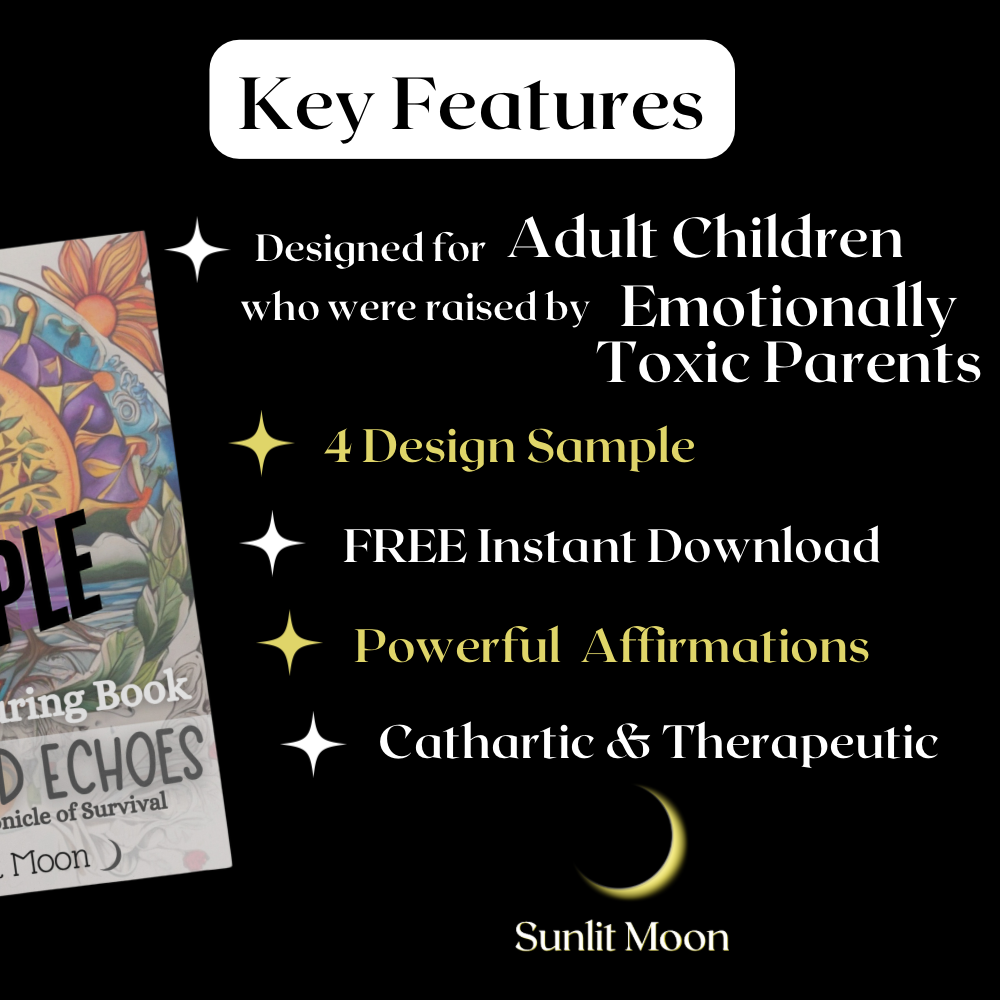 FREE SAMPLE - Childhood Echoes: A Colouring Chronicle of Survival - Adult Colouring Book