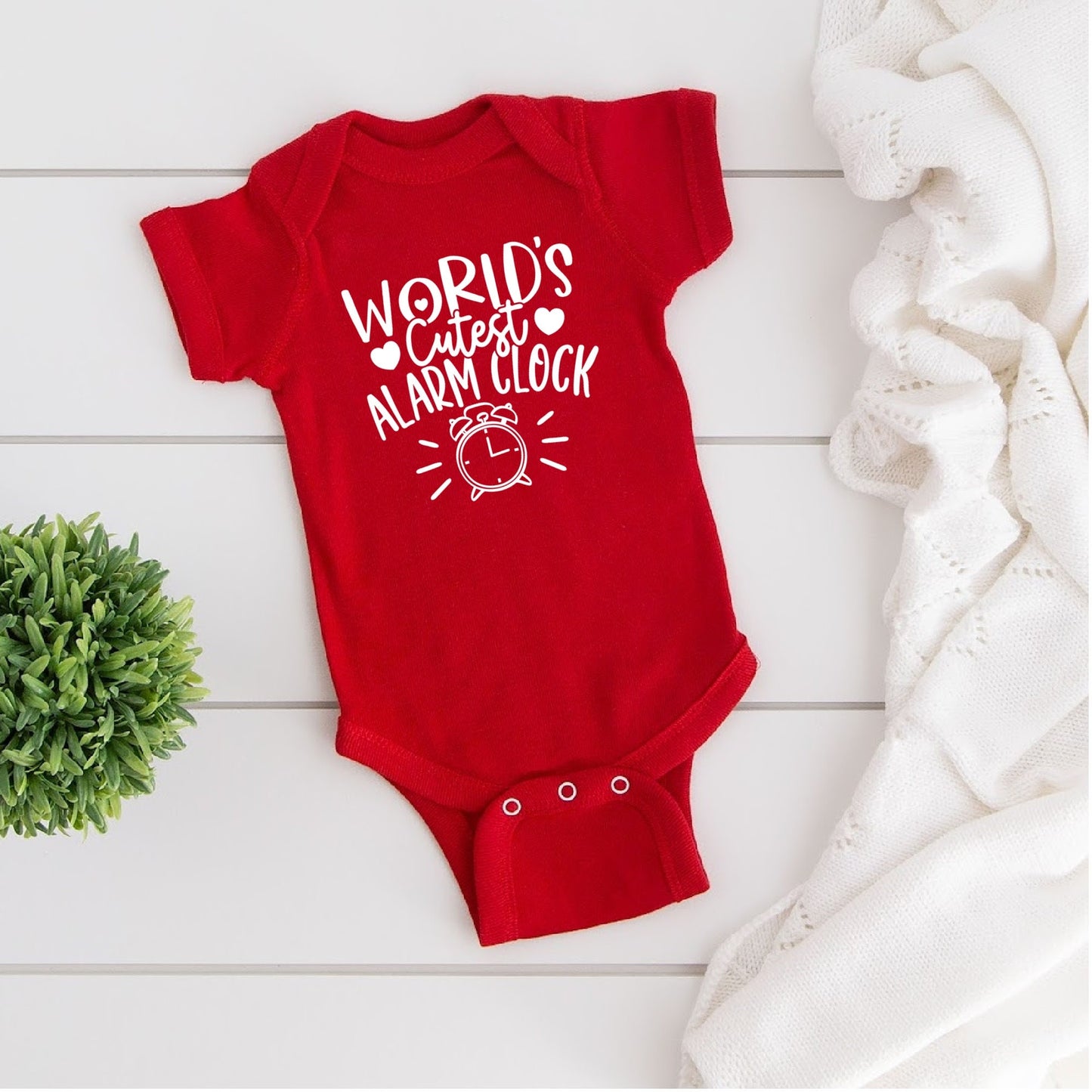 World's Cutest Alarm Clock Diaper Shirt