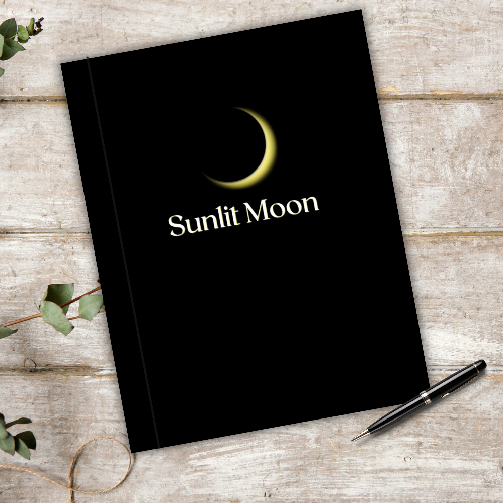 Sunlit Moon - Blank Writing Journal