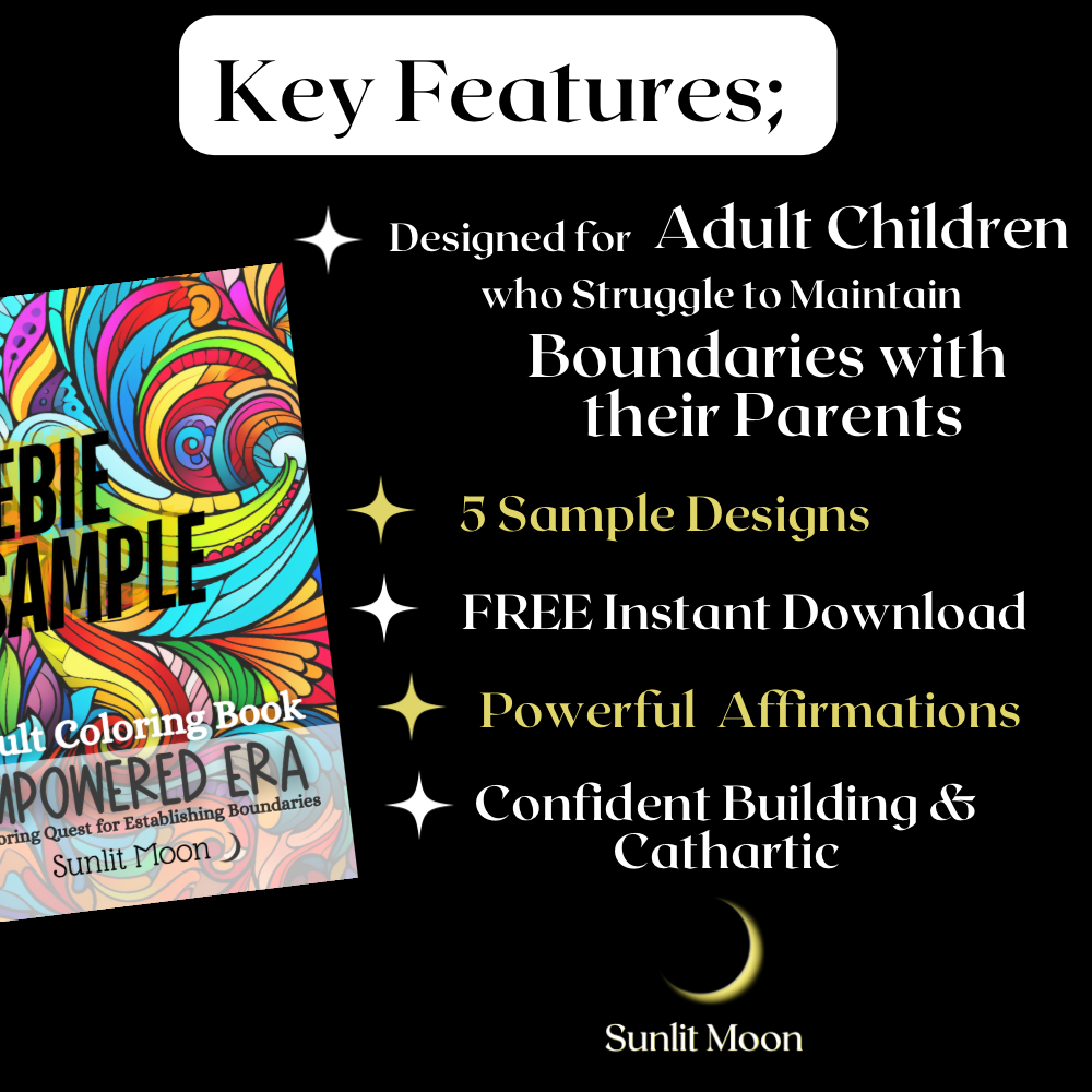 FREE SAMPLE - Empowered Era: A Colouring Quest for Establishing Boundaries - Adult Colouring Book