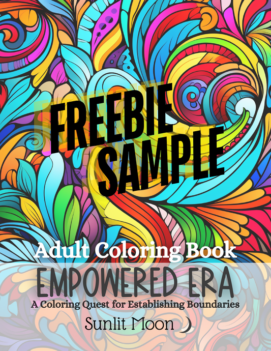 FREE SAMPLE - Empowered Era: A Colouring Quest for Establishing Boundaries - Adult Colouring Book