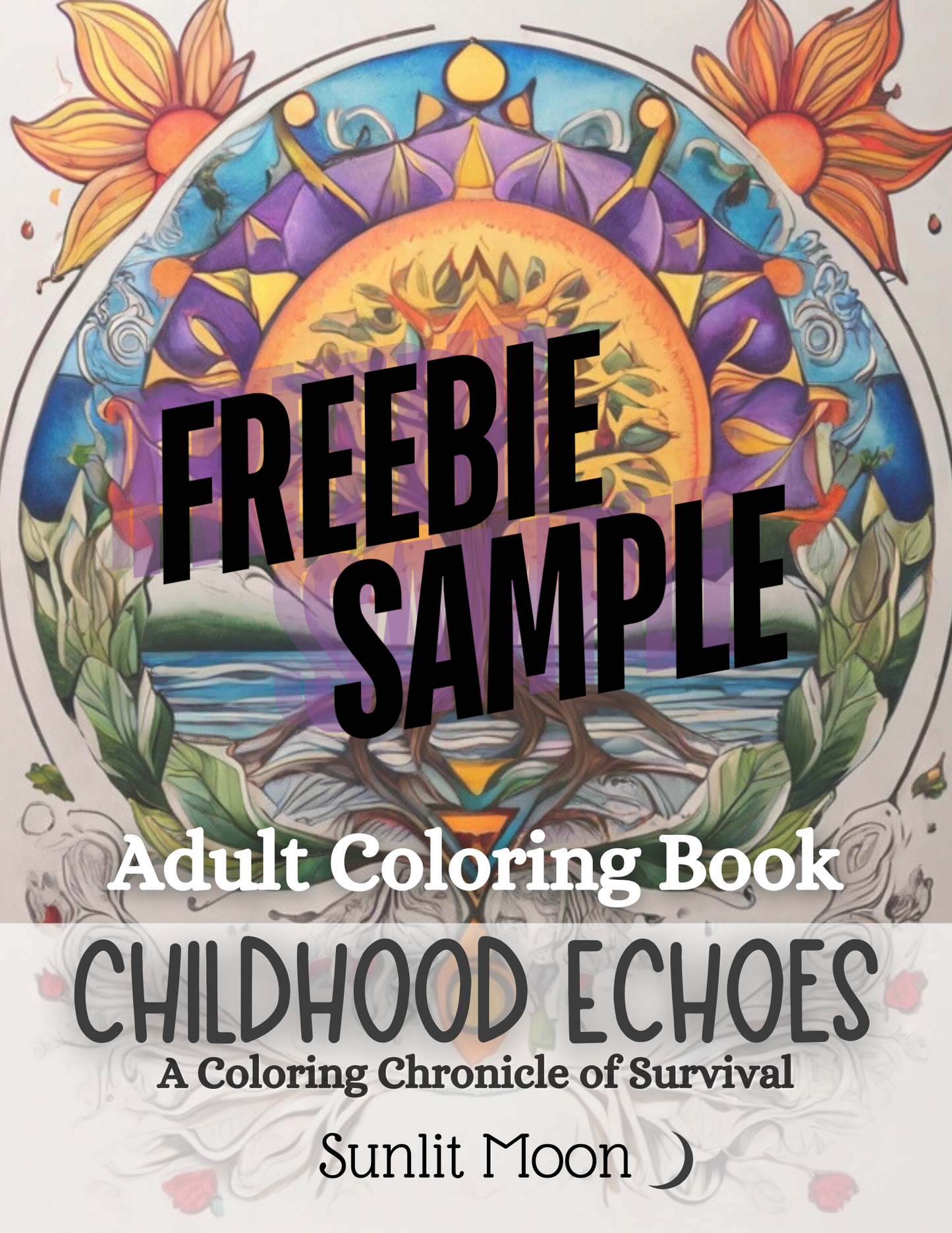 FREE SAMPLE - Childhood Echoes: A Colouring Chronicle of Survival - Adult Colouring Book