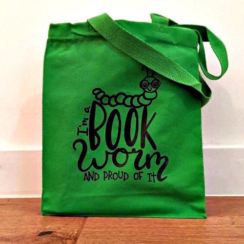 Book Worm Tote Bag