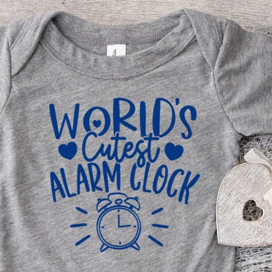 World's Cutest Alarm Clock Diaper Shirt